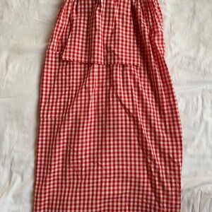 Red Gingham Handmade Women's Apron Farm Homestead